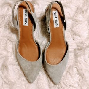 Steve Madden Gray Low Heel Slingbacks Sz 7